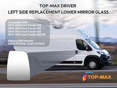 TOP-MAX MK8 heated mirror defrost function provides clear visibility in rain