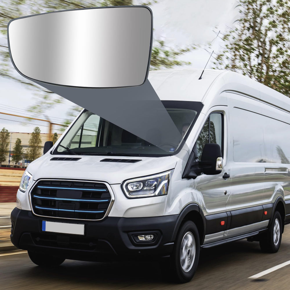TOP-MAX convex mirror glass with backing plate stabilizes reflection during bumps.