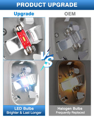 Top-Max overhead console dome light installed replacing worn dome lighting.