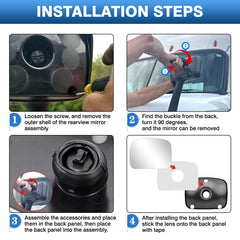 TOP-MAX weather-durable hood mirror withstands rain and dust.