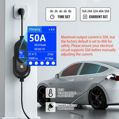 TopAutoGear EV Charger with 25ft cable for flexible charging.
