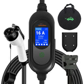 TopAutoGear portable EV charger with 25ft cord for indoor and outdoor charging.