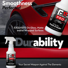 TopCoat F11PRO spray application on surface, wipe off for even coverage