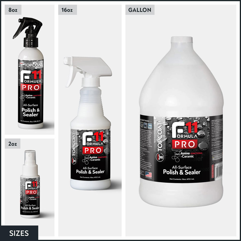 TopCoat F11PRO packaging and label for simple product selection