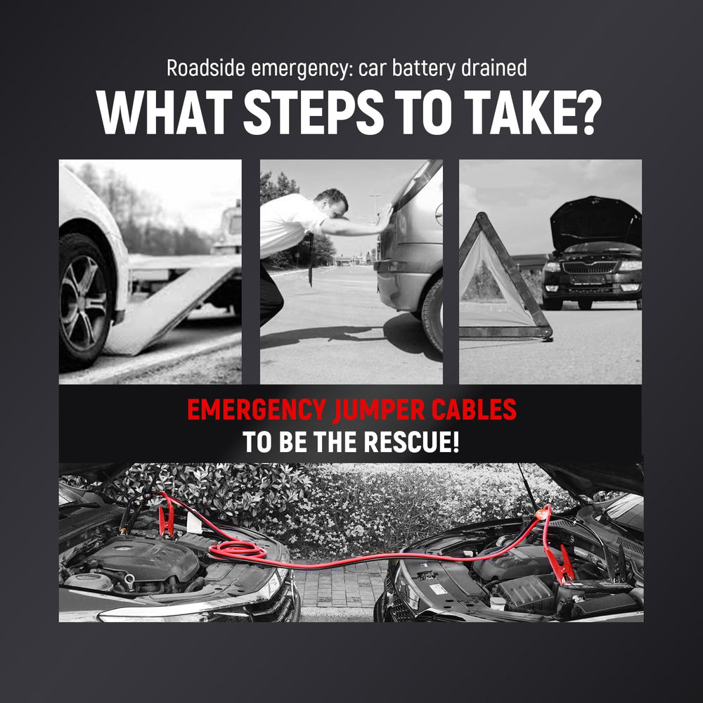 25-foot reach enables safe, distant jump-starts on trucks and SUVs.