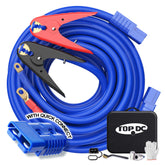 TOPDC jumper cables with UL-listed clamps for safe, reliable jump starts.