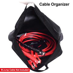 TOPDC Tools Cable Bag interior shows wide space and dividers for tidy storage