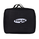 TOPDC Tools Cable Bag opened to reveal organized compartments for easy access