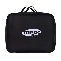 TOPDC Tools Cable Bag opened to reveal organized compartments for easy access