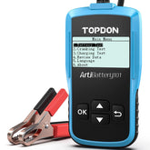TOPDON AB101 front view showing a compact handheld tester for on-the-go testing.
