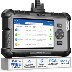 Topdon AD500 front panel for quick DIY diagnostics and easy navigation