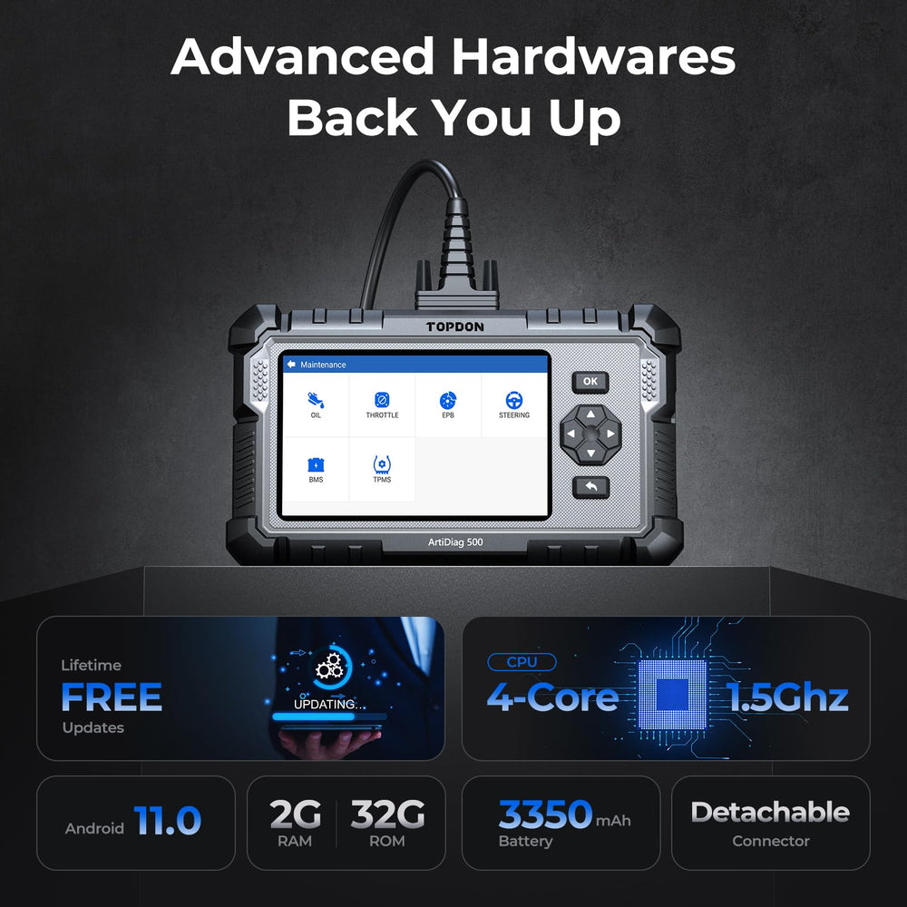 Topdon AD500 full OBD2 coverage across 67+ brands