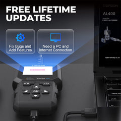 TOPDON AL400 lifetime updates keep the library current