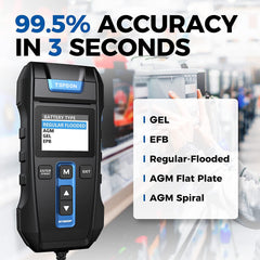 TOPDON BT300P automatic reverse polarity protection for safe testing
