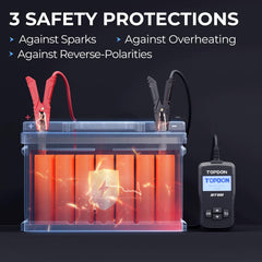TOPDON BT50 bright LCD display ensures clear readings in any light.