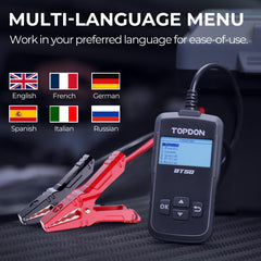 TOPDON BT50 one-button operation simplifies routine battery tests.