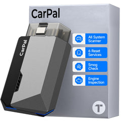TOPDON CarPal-US device on a dashboard with health status