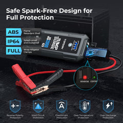 TOPDON JS2000Pro heavy-duty clamps ensure secure connections