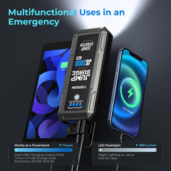 TOPDON JS2000Pro USB-C output powers devices on the go