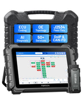 TOPDON ONE bidirectional scan tool on a 10.1-inch screen for fast diagnostics.