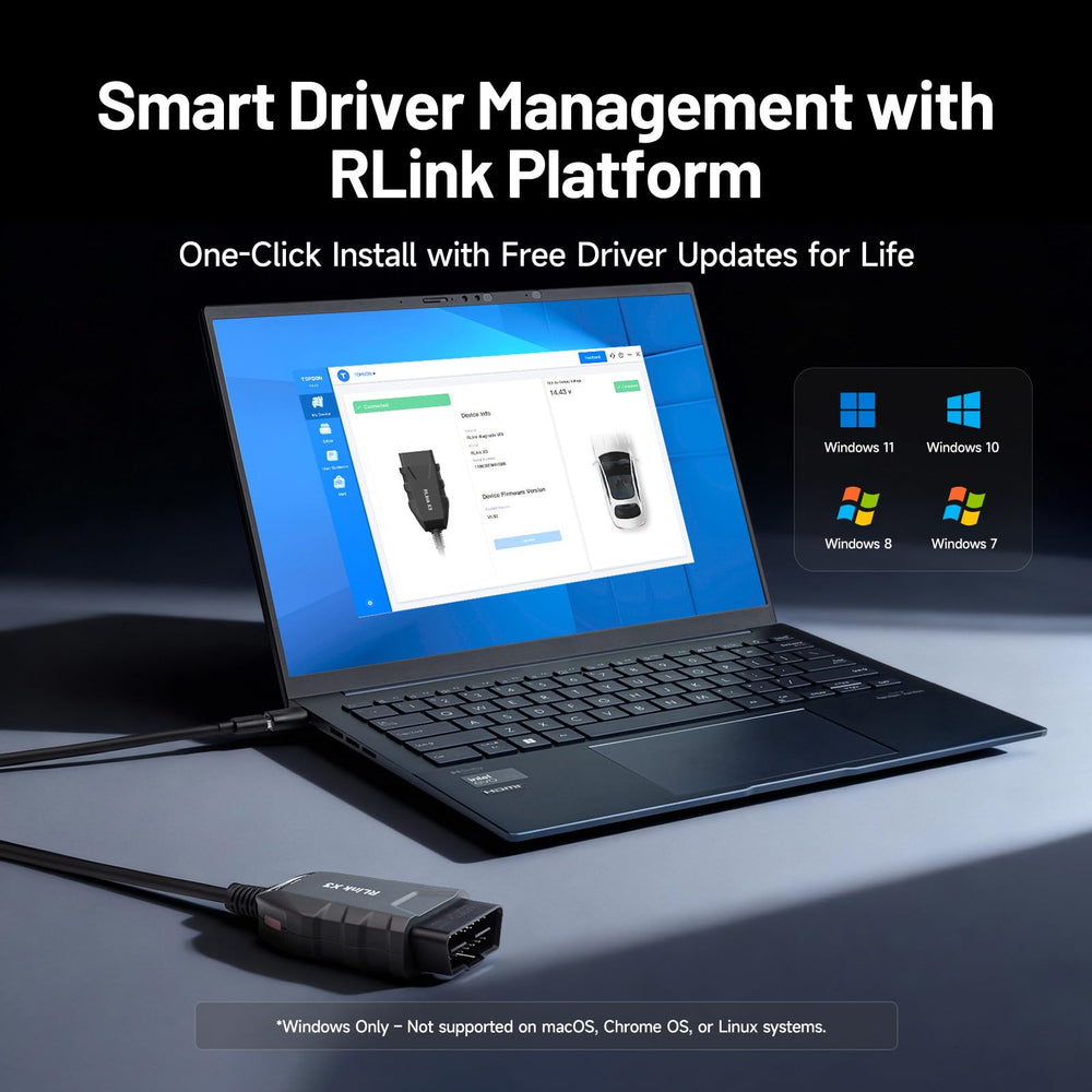 TOPDON RLink X3 speed-performance emphasizes fast data transfer during programming
