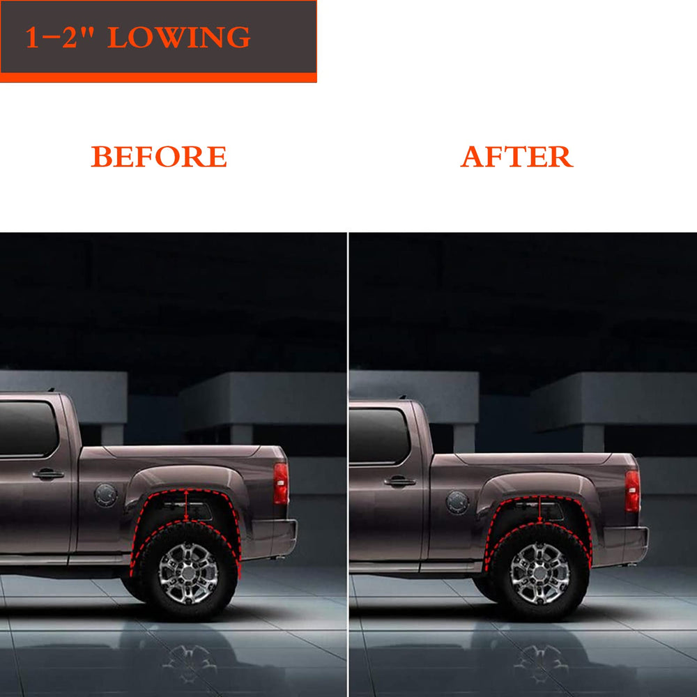 Lower rear height enhances truck stance while preserving ride comfort.