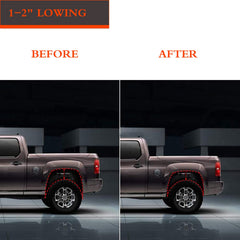 Lower rear height enhances truck stance while preserving ride comfort.