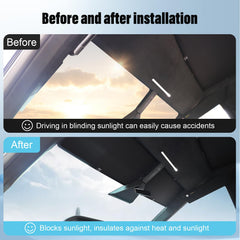 Topfit nano-reflective material reflects sun, protecting interior surfaces.