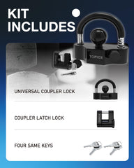 TOPICK anti-theft security kit includes four keys for convenience.