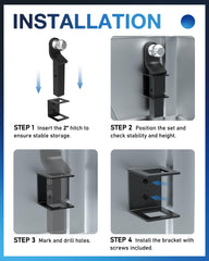 TOPICK easy-install hitch bracket with included hardware in use.
