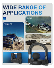 TOPICK heavy-duty steel lock and latch for reliable on-the-go security