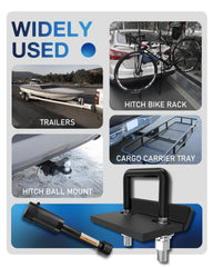 TOPICK secure connection for hitch balls, bike racks, and cargo carriers
