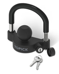 TOPICK trailer coupler lock with 11-position bolt for secure travel