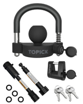 TOPICK trailer hitch lock set all-in-one kit secures your trailer quickly.
