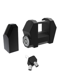 TOPICK Trailer Lock front view shows secure fit for wide couplers.
