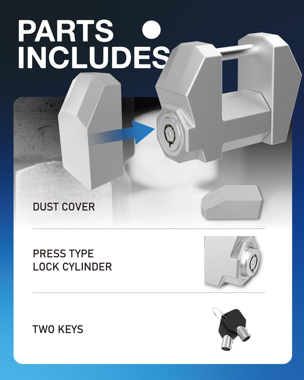 TOPICK upgraded lock cylinder enables smooth half-turn unlock for quick access