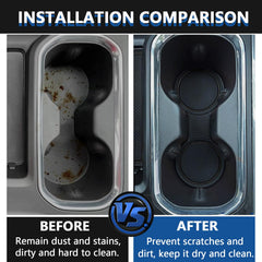 TOPINSTALL center console liners protect storage with non-slip 3D texture