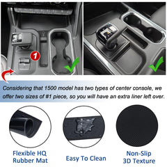 TOPINSTALL 7PCS liners rubber texture detail for anti-slip organization