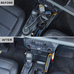TOPINSTALL center console storage keeps daily essentials within easy reach in Bronco