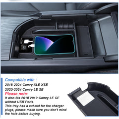 TOPINSTALL Camry tray with removable rubber mats to reduce rattling