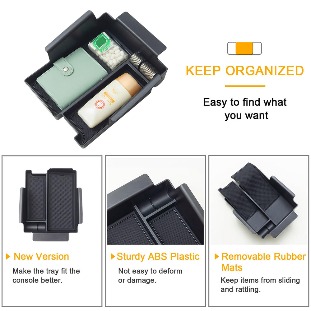 TOPINSTALL easy-install center console tray fits without modifications.