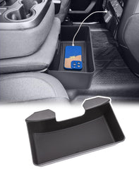 TopINSTALL large-capacity jump seat tray on front center console for extra organized storage.