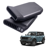 TOPINSTALL rear seat vent extender on Bronco 4-door improves rear airflow for passengers.