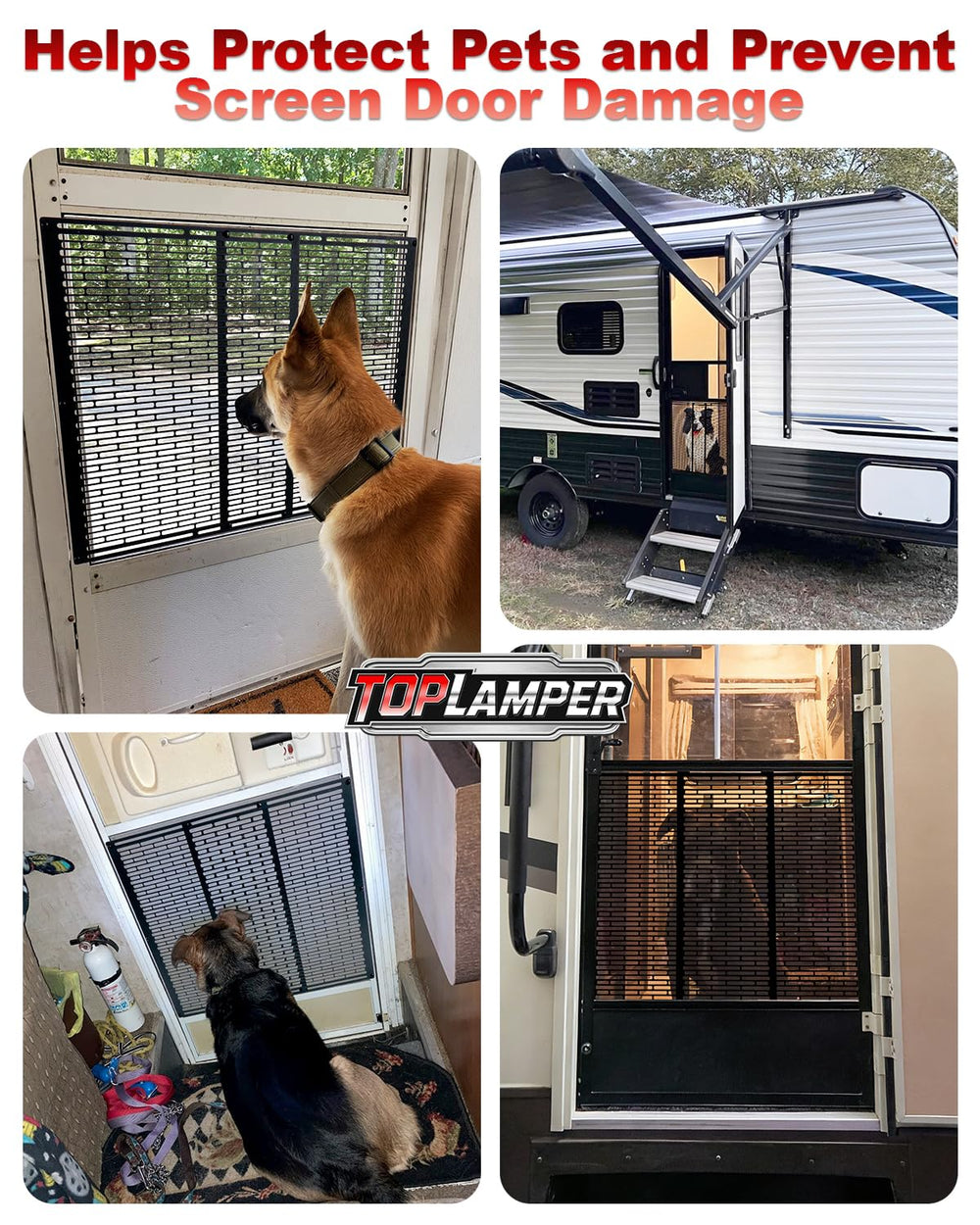 Toplamper airflow-visibility-rv-door maintains light and air in the entry space.
