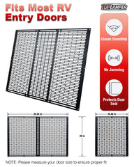 Toplamper screw-mount installation attaches securely to the door frame.