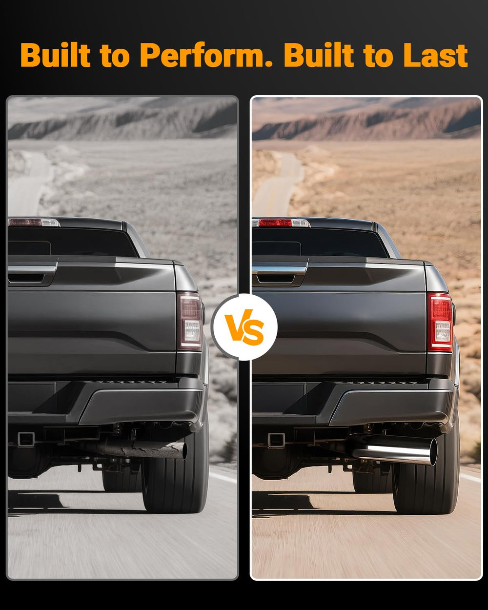 Toplamper chrome exhaust tip with high durability and rust resistance.