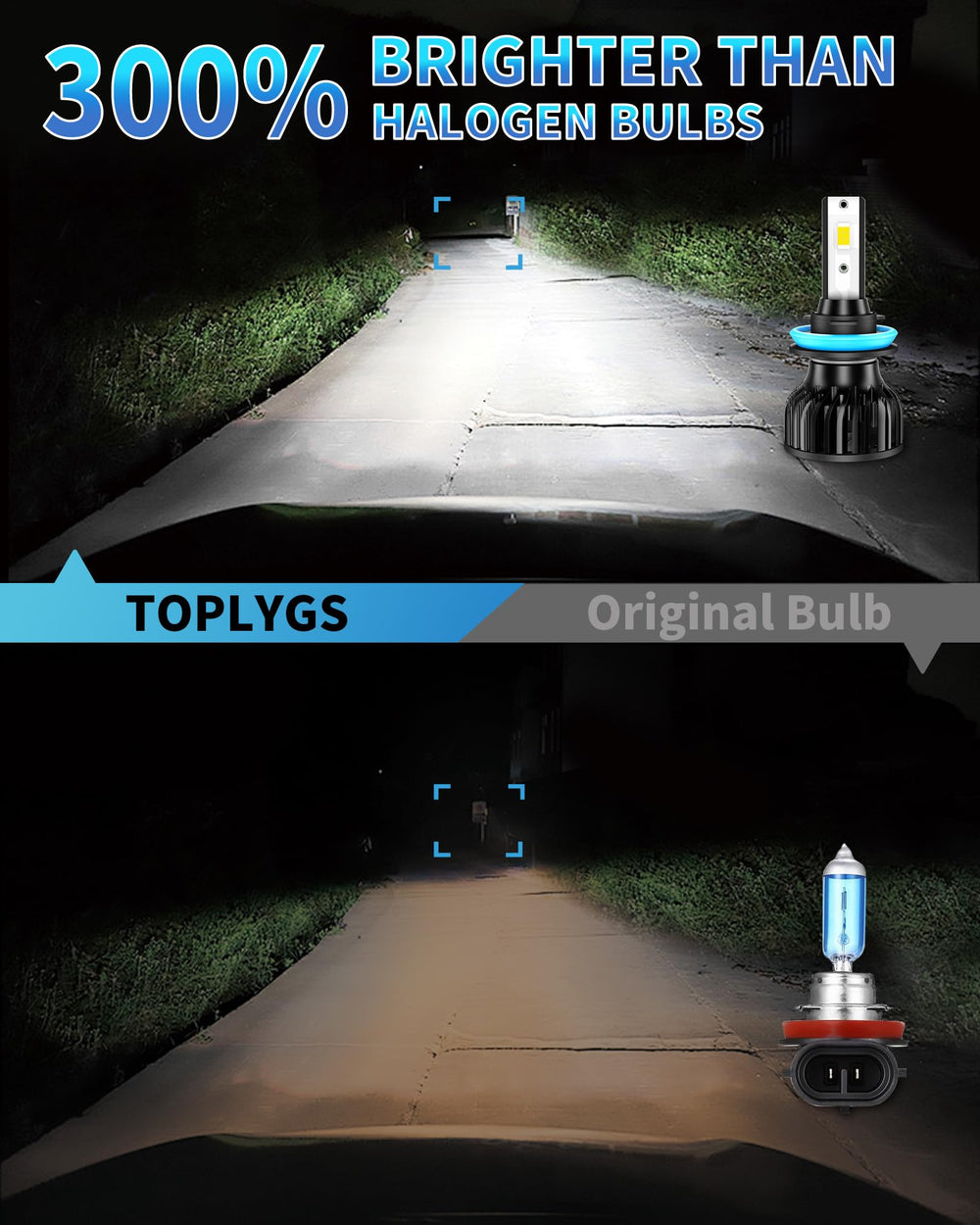 TOPLYGS easy-install bulb for Tacoma with plug-and-play design.