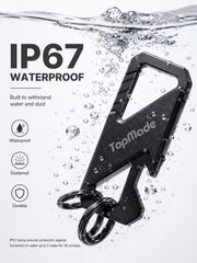TopMade IP67 waterproof rating protects the keychain from rain and splashes.