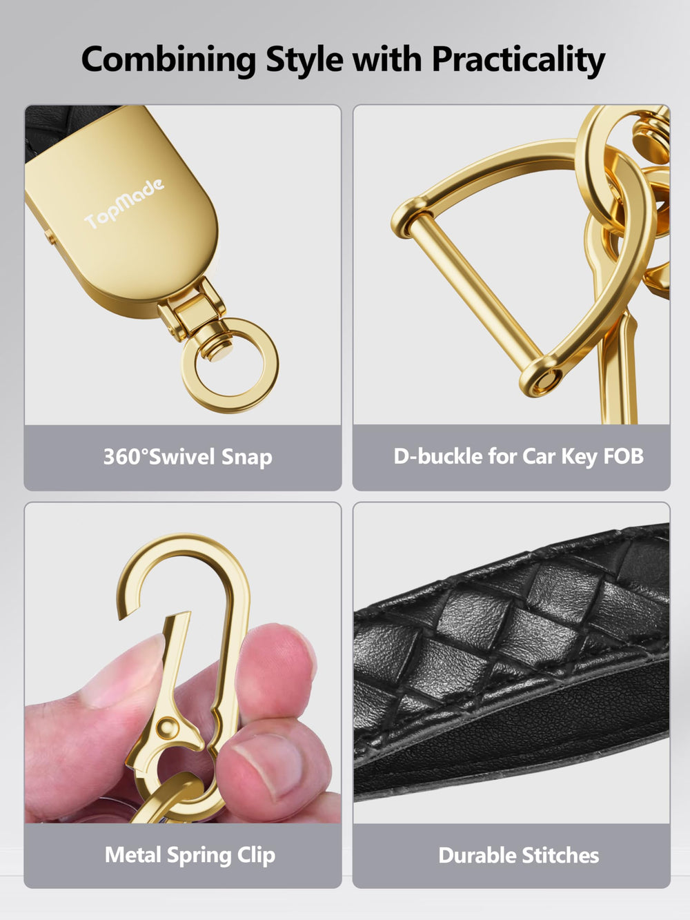 TopMade rechargeable battery keychain with long-lasting power