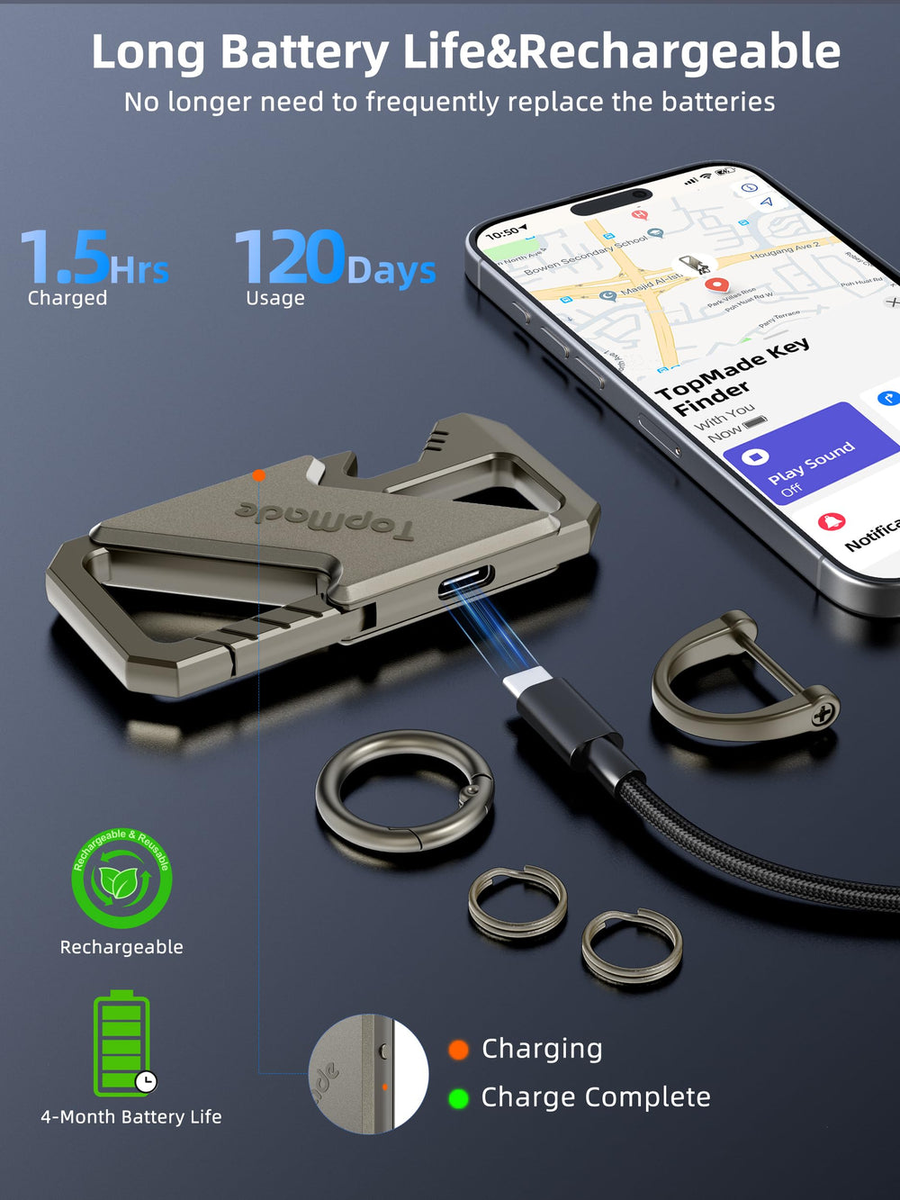 TopMade minimalist gunmetal finish suits gifting and daily use